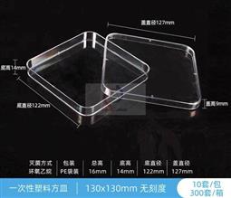 塑料方形培養皿 非獨立包裝 13×13cm